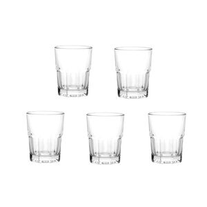 Elegant Clear Glass Tumbler Set Of 5